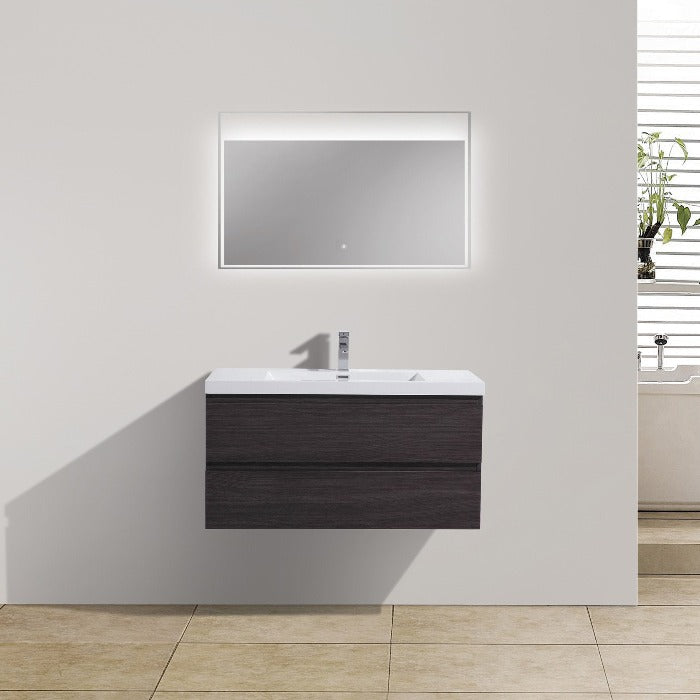 Brooklyn Floating / Wall Mounted Bathroom Vanity With Acrylic Sink