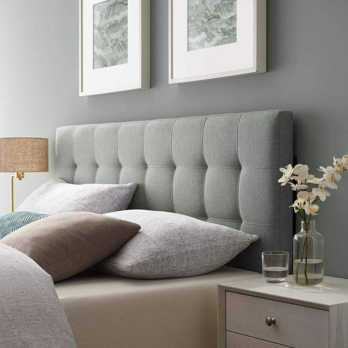 Modern Lily Tufted Performance Headboard - Elevated Style Bed Frame Headboard