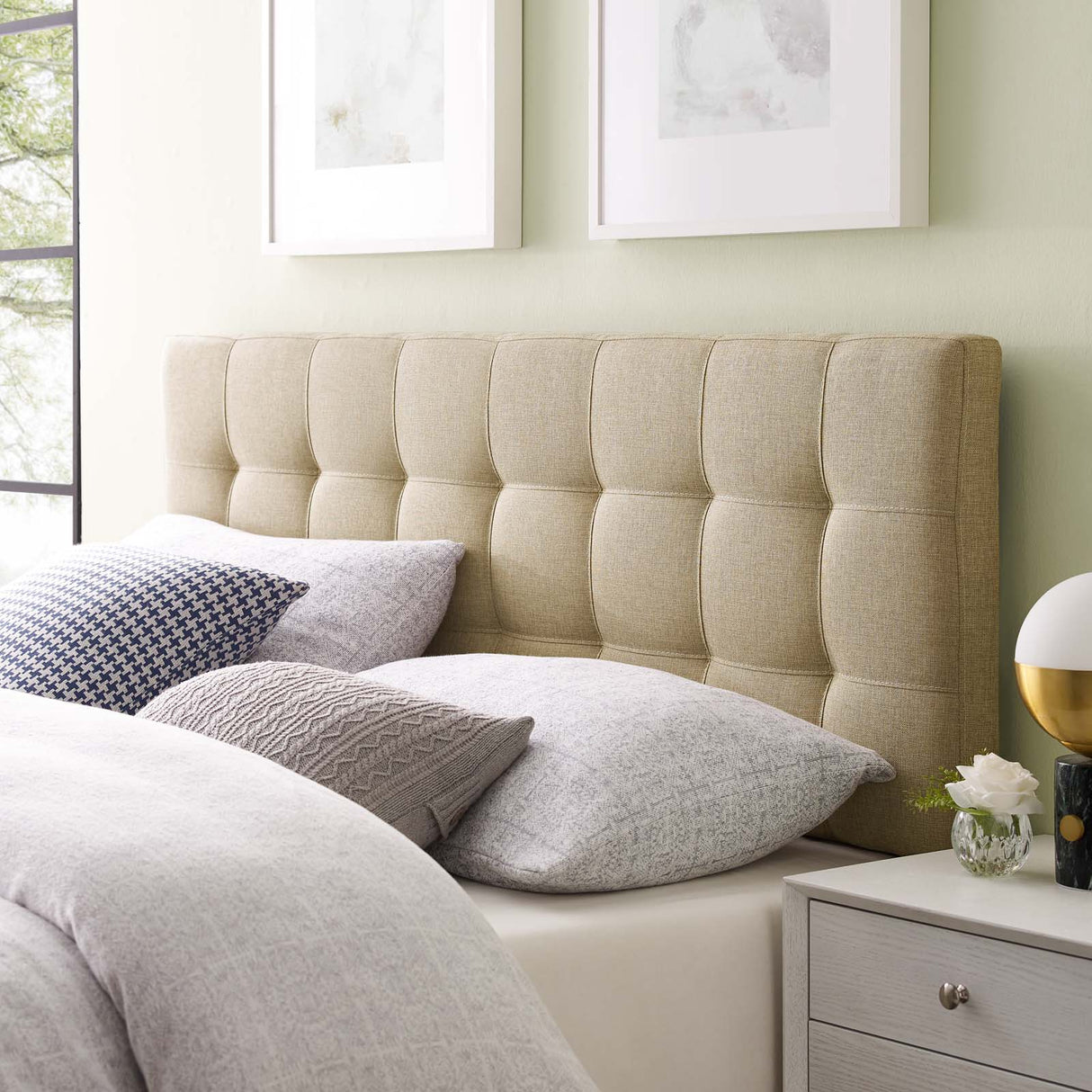 Modern Lily Tufted Performance Headboard - Elevated Style Bed Frame Headboard