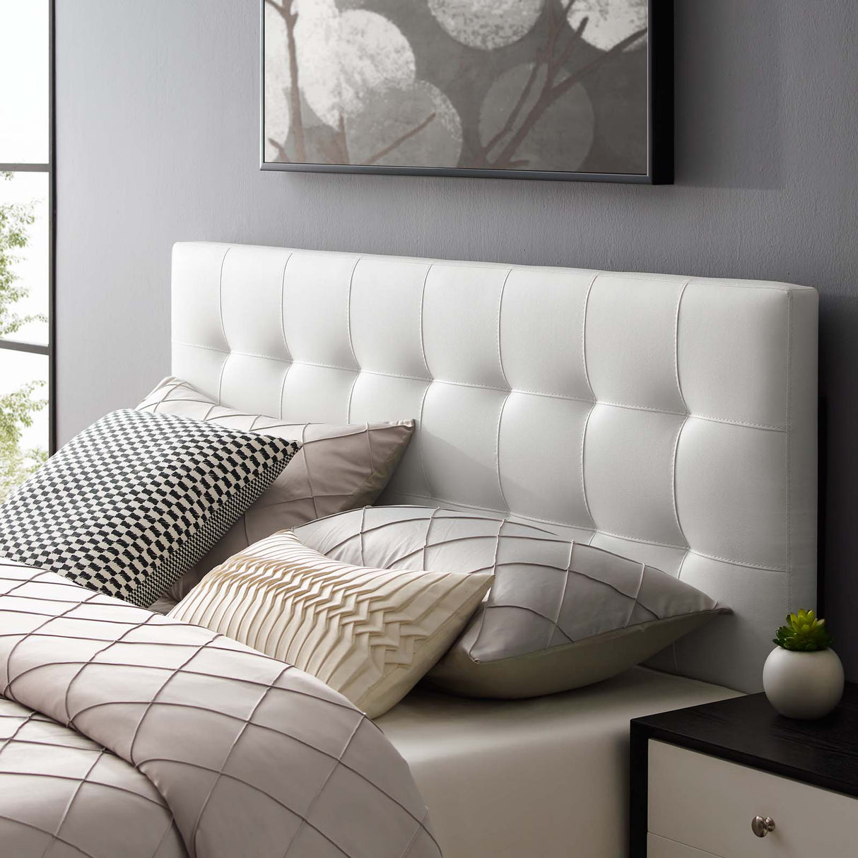 Modern Lily Tufted Performance Headboard - Elevated Style Bed Frame Headboard