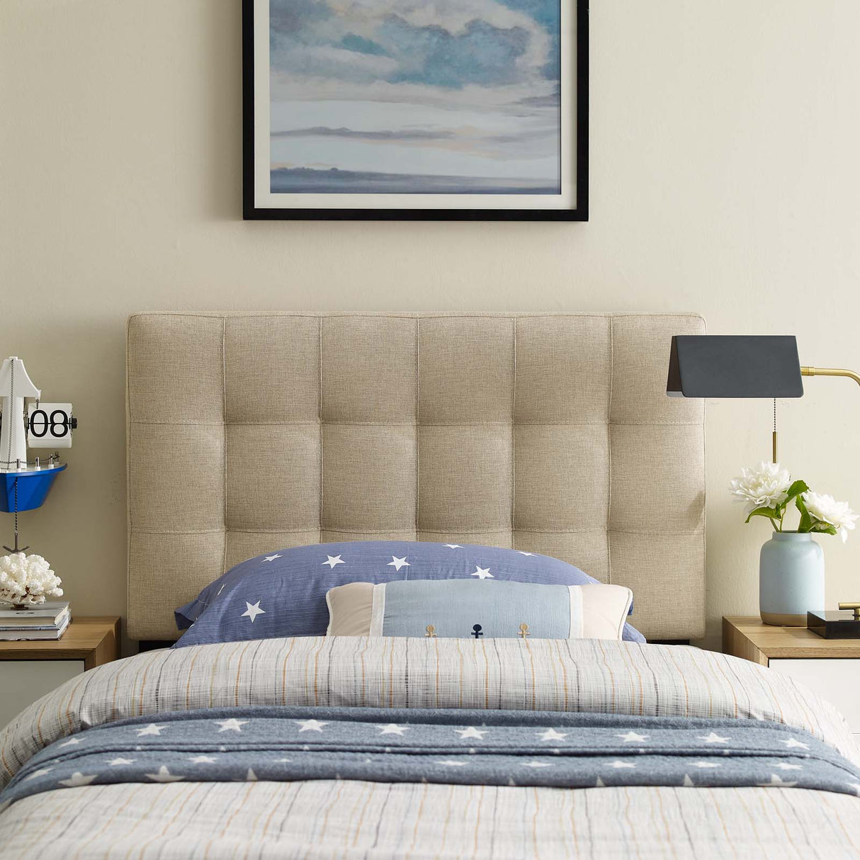 Modern Lily Tufted Performance Headboard - Elevated Style Bed Frame Headboard