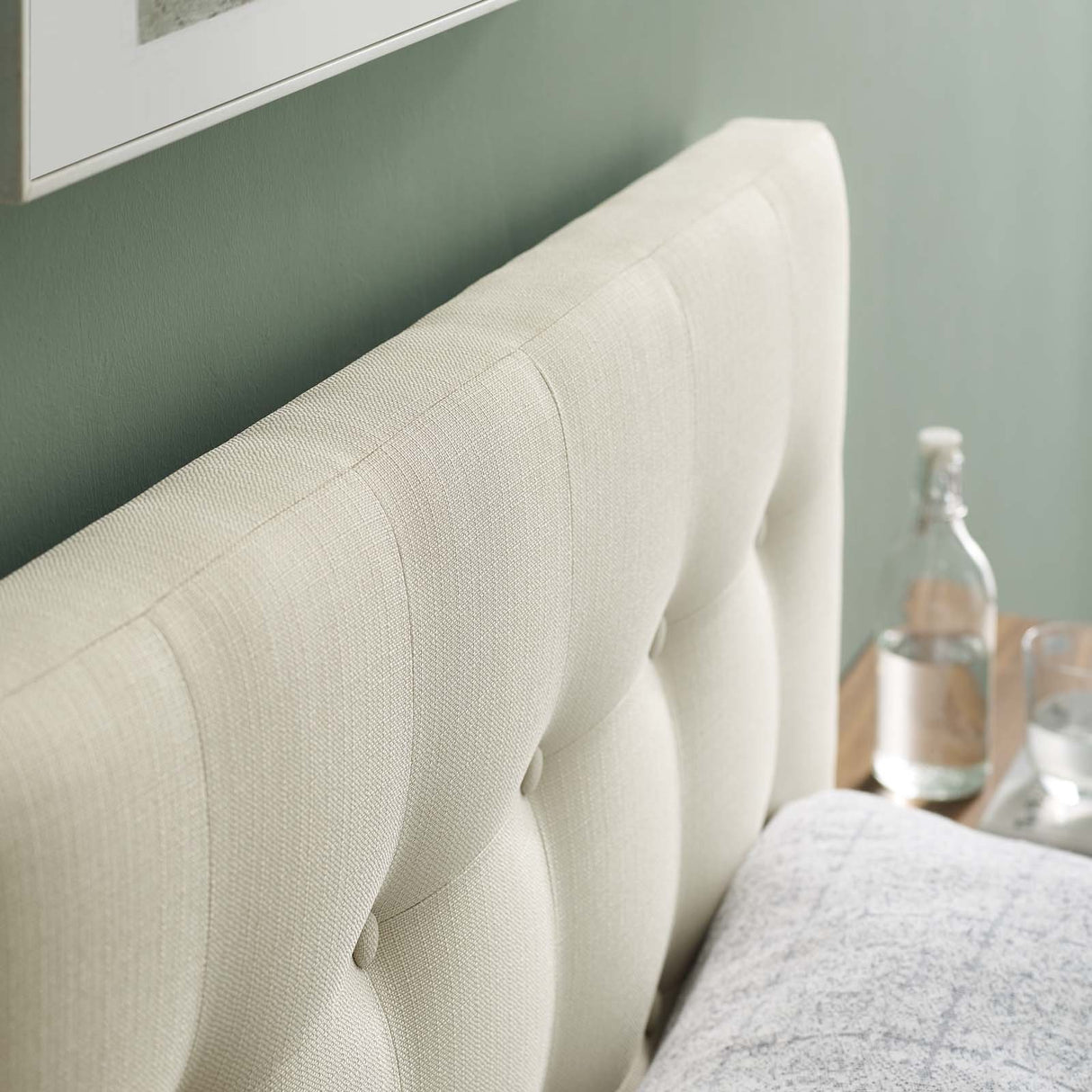 Modern Emily Tufted Performance Headboard - Farmhouse Style Bed Headboard - BUILDMYPLACE