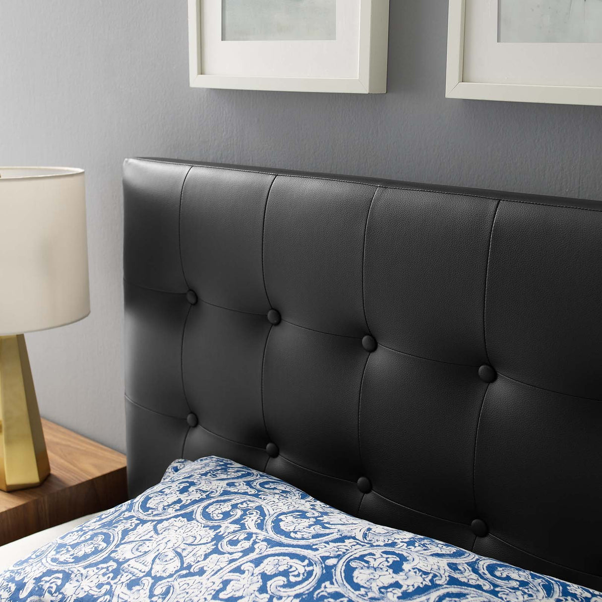 Modern Emily Tufted Performance Headboard - Farmhouse Style Bed Headboard - BUILDMYPLACE