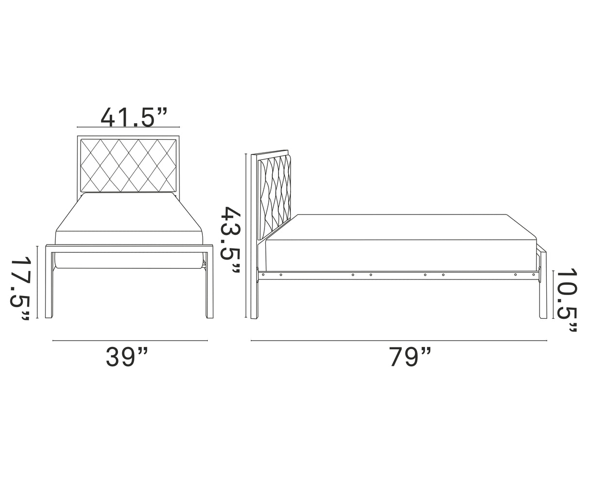 Mia Vinyl Bed - BUILDMYPLACE