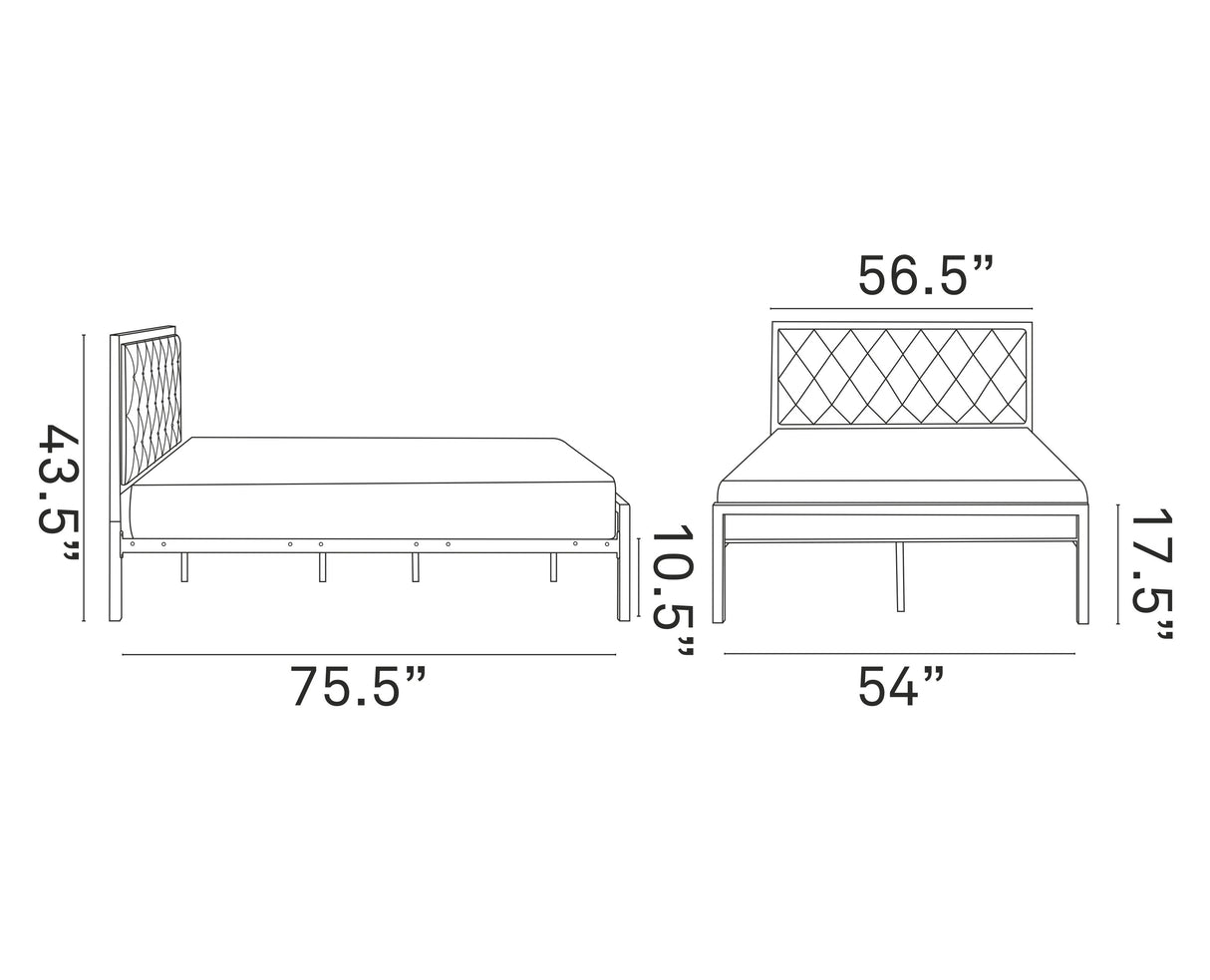 Mia Vinyl Bed - BUILDMYPLACE