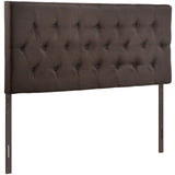 Modern Clique Upholstered Linen Fabric Full Headboard - Rectangular Headboard - BUILDMYPLACE