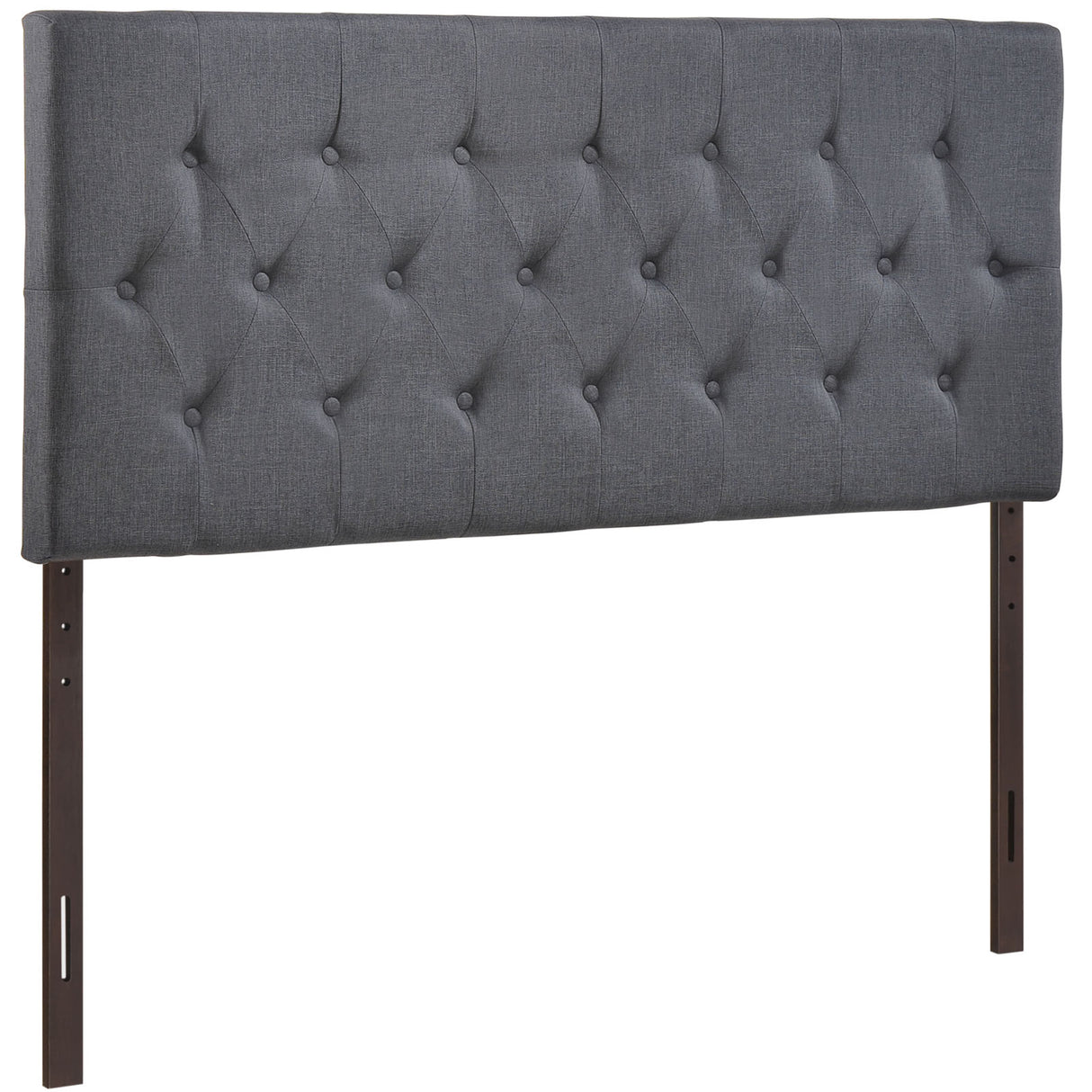 Modern Clique Upholstered Linen Fabric Full Headboard - Rectangular Headboard - BUILDMYPLACE