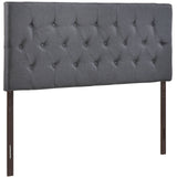 Modern Clique Upholstered Linen Fabric Full Headboard - Rectangular Headboard - BUILDMYPLACE