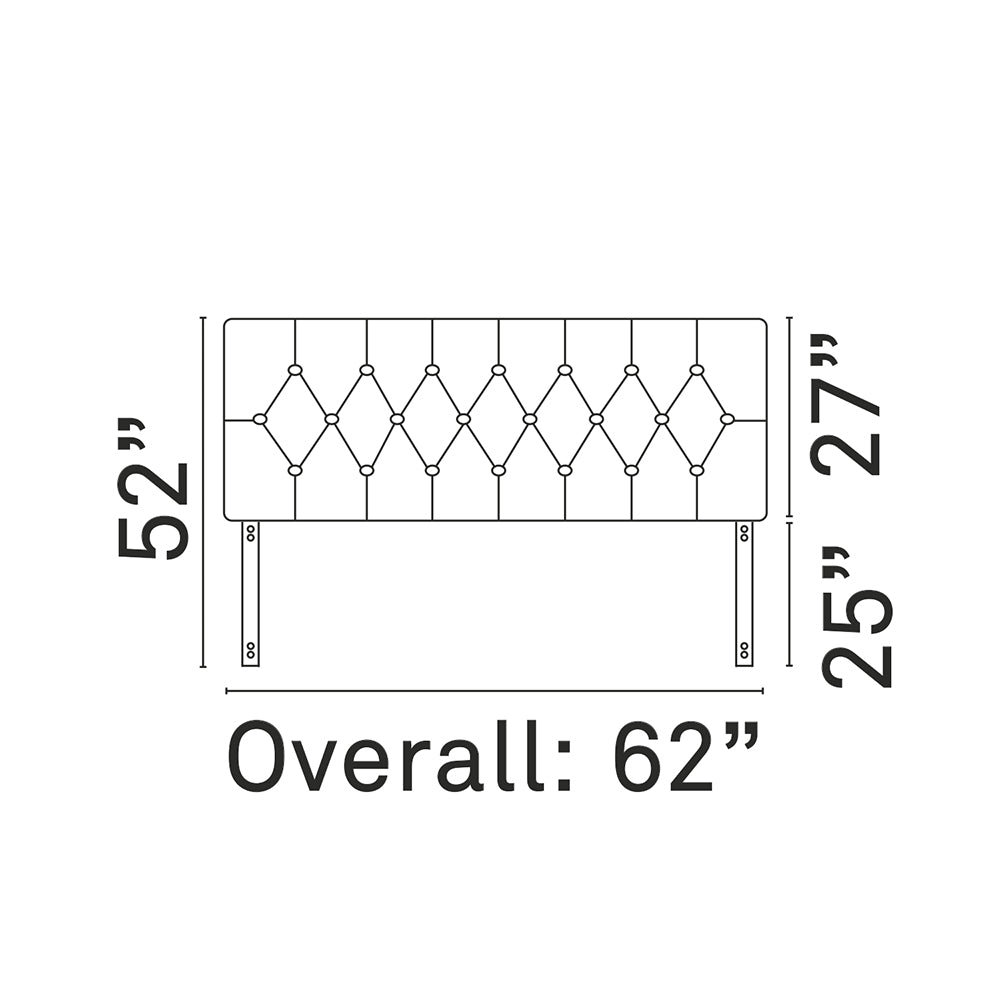 Modern Clique Upholstered Linen Fabric Full Headboard - Rectangular Headboard - BUILDMYPLACE