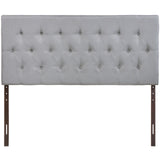 Modern Clique Upholstered Linen Fabric Full Headboard - Rectangular Headboard - BUILDMYPLACE