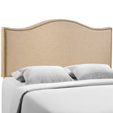 Modern Curl Nailhead Upholstered Headboard - Bedroom Bed Headboard - BUILDMYPLACE