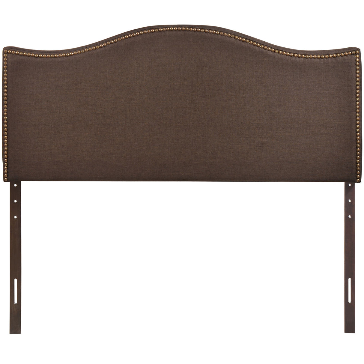 Modern Curl Nailhead Upholstered Headboard - Bedroom Bed Headboard - BUILDMYPLACE