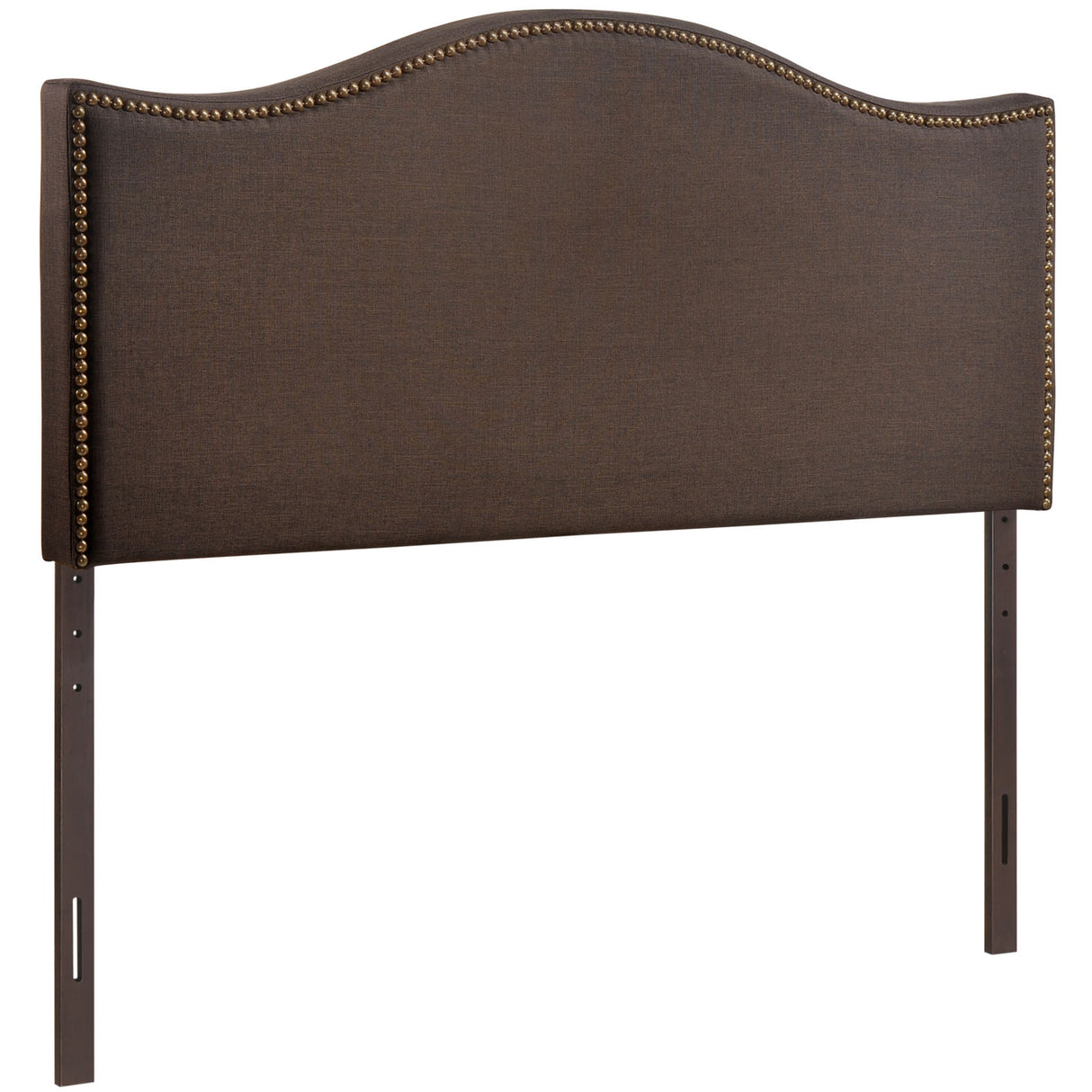 Modern Curl Nailhead Upholstered Headboard - Bedroom Bed Headboard - BUILDMYPLACE