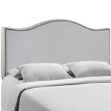 Modern Curl Nailhead Upholstered Headboard - Bedroom Bed Headboard - BUILDMYPLACE