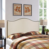 Modern Curl Nailhead Upholstered Headboard - Bedroom Bed Headboard - BUILDMYPLACE