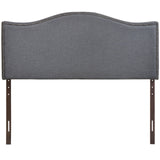 Modern Curl Nailhead Upholstered Headboard - Bedroom Bed Headboard - BUILDMYPLACE