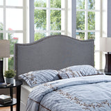 Modern Curl Nailhead Upholstered Headboard - Bedroom Bed Headboard - BUILDMYPLACE