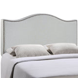 Modern Curl Nailhead Upholstered Headboard - Bedroom Bed Headboard - BUILDMYPLACE