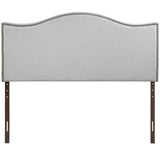 Modern Curl Nailhead Upholstered Headboard - Bedroom Bed Headboard - BUILDMYPLACE