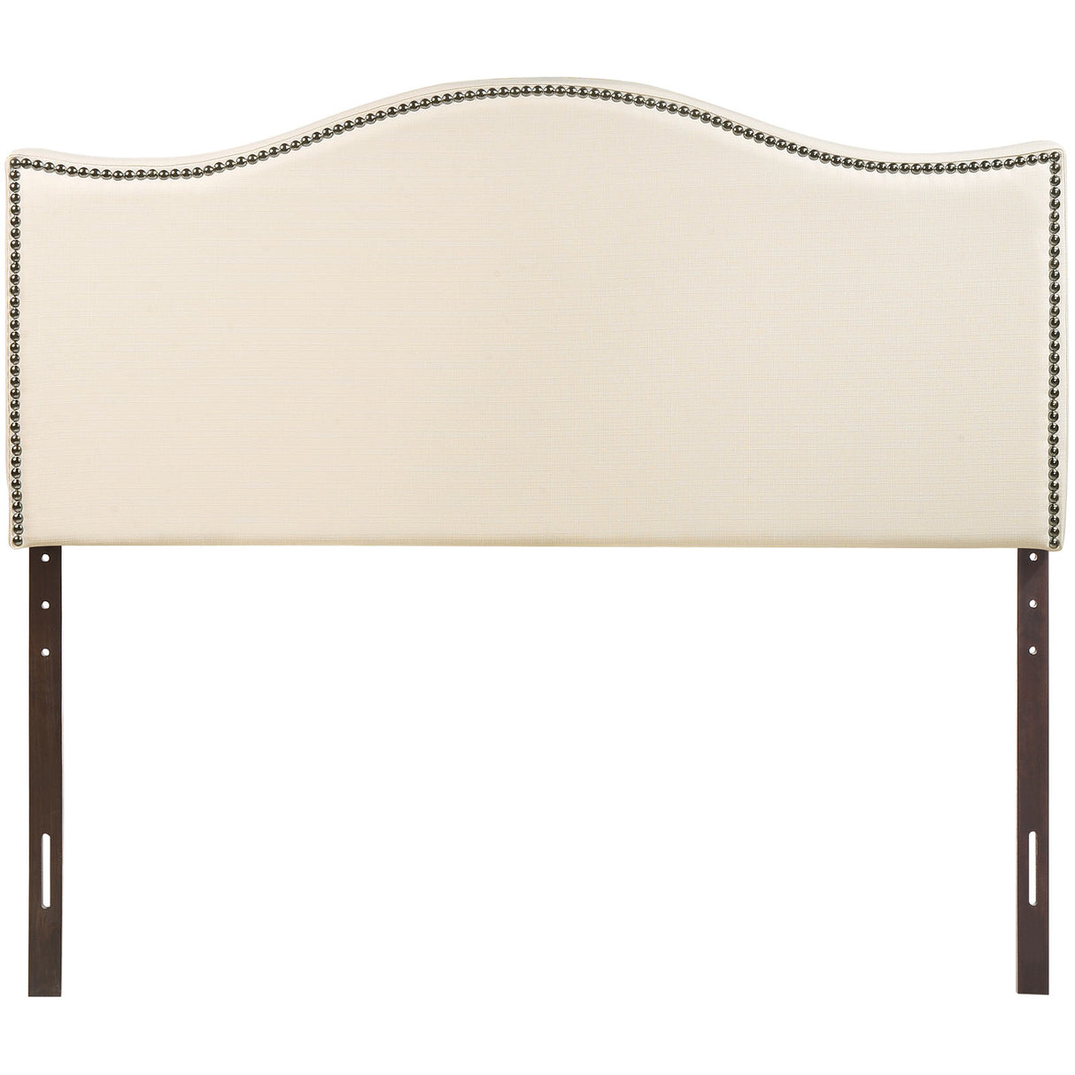 Modern Curl Nailhead Upholstered Headboard - Bedroom Bed Headboard - BUILDMYPLACE