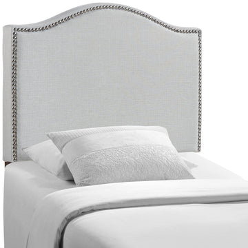 Modern Curl Nailhead Upholstered Headboard - Bedroom Bed Headboard