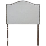 Modern Curl Nailhead Upholstered Headboard - Bedroom Bed Headboard - BUILDMYPLACE