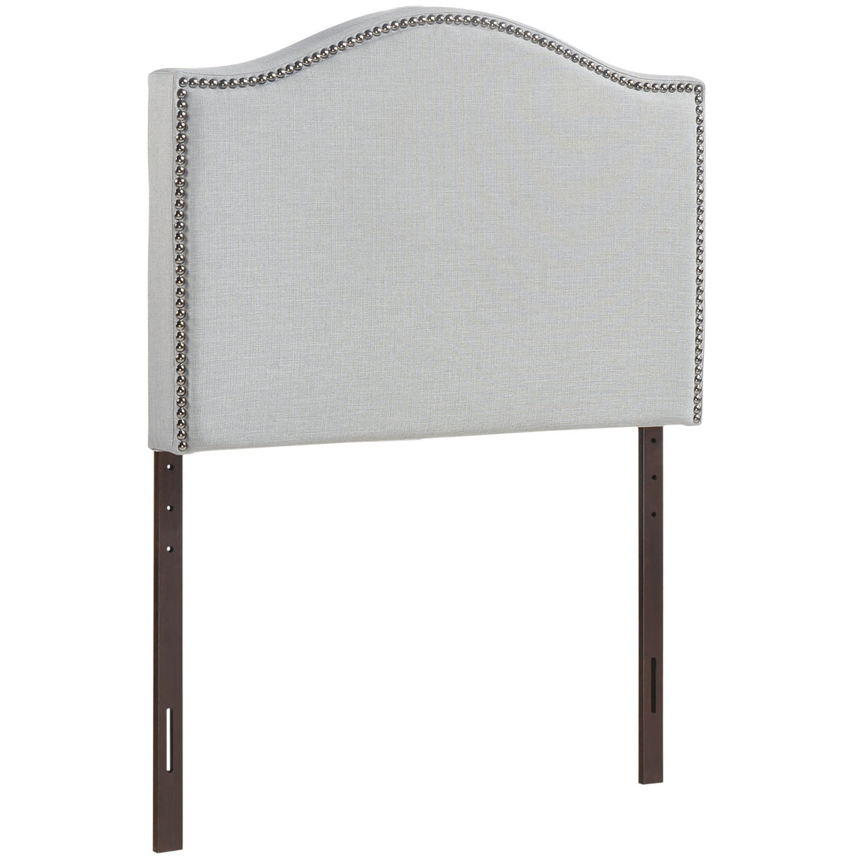 Modern Curl Nailhead Upholstered Headboard - Bedroom Bed Headboard - BUILDMYPLACE