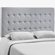 Modern Upholstered Linen Tinble Queen Headboard - Classic Studio Headboard - BUILDMYPLACE