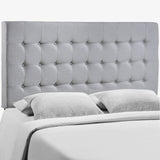 Modern Upholstered Linen Tinble Queen Headboard - Classic Studio Headboard - BUILDMYPLACE