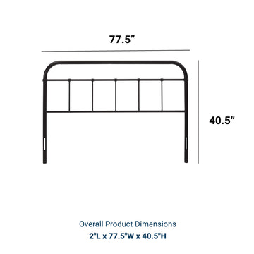 Rustic Arched Serena Steel Headboard - Modern Studio Bed Headboard