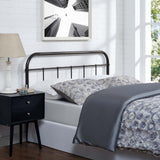 Rustic Arched Serena Steel Headboard - Modern Studio Bed Headboard - BUILDMYPLACE