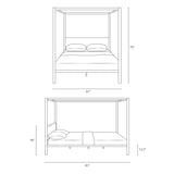 Raina Queen Canopy Bed Frame - BUILDMYPLACE