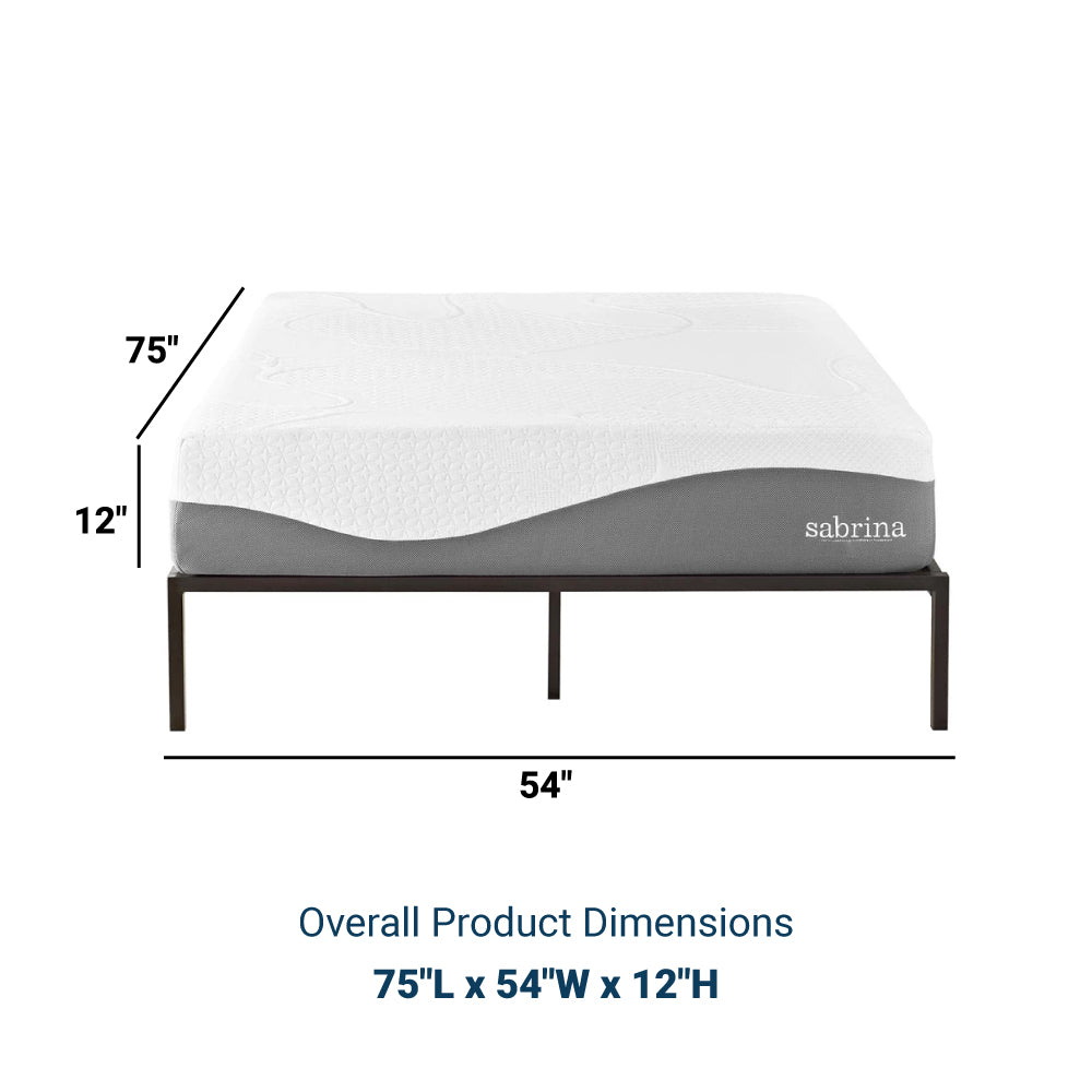 Sabrina 12" Memory Foam Mattress with 10 Years Warranty