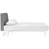 Tracy King Bed, White Gray - BUILDMYPLACE