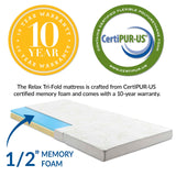 Relax Tri-Fold Mattress Topper