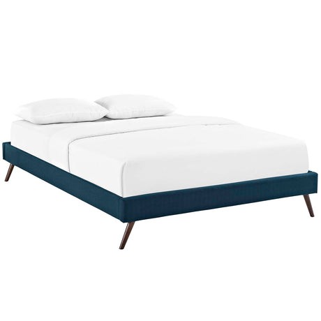 Loryn Queen Fabric Bed Frame with Round Splayed Legs - BUILDMYPLACE