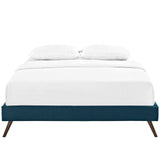 Loryn Queen Fabric Bed Frame with Round Splayed Legs - BUILDMYPLACE