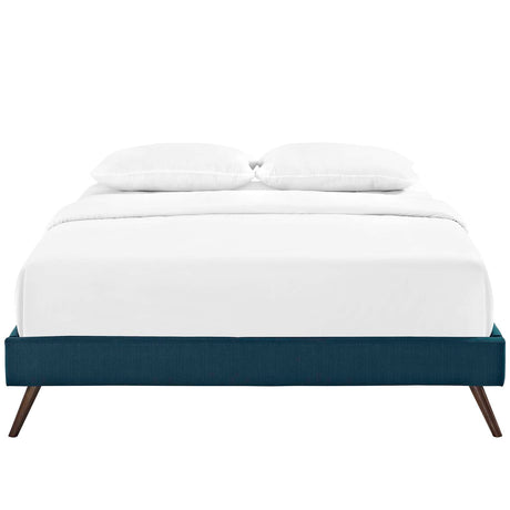 Loryn Queen Fabric Bed Frame with Round Splayed Legs - BUILDMYPLACE