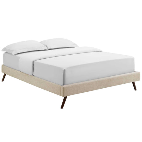 Loryn Queen Fabric Bed Frame with Round Splayed Legs - BUILDMYPLACE