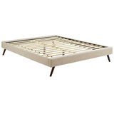Loryn Queen Fabric Bed Frame with Round Splayed Legs - BUILDMYPLACE