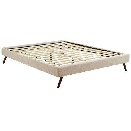 Loryn Queen Fabric Bed Frame with Round Splayed Legs - BUILDMYPLACE