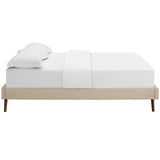 Loryn Queen Fabric Bed Frame with Round Splayed Legs - BUILDMYPLACE