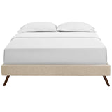 Loryn Queen Fabric Bed Frame with Round Splayed Legs - BUILDMYPLACE