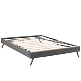 Loryn Queen Fabric Bed Frame with Round Splayed Legs - BUILDMYPLACE