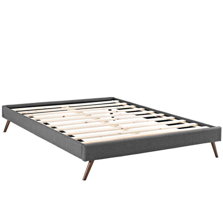 Loryn Queen Fabric Bed Frame with Round Splayed Legs - BUILDMYPLACE