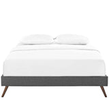 Loryn Queen Fabric Bed Frame with Round Splayed Legs - BUILDMYPLACE