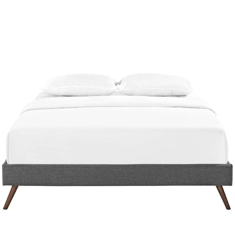 Loryn Queen Fabric Bed Frame with Round Splayed Legs - BUILDMYPLACE