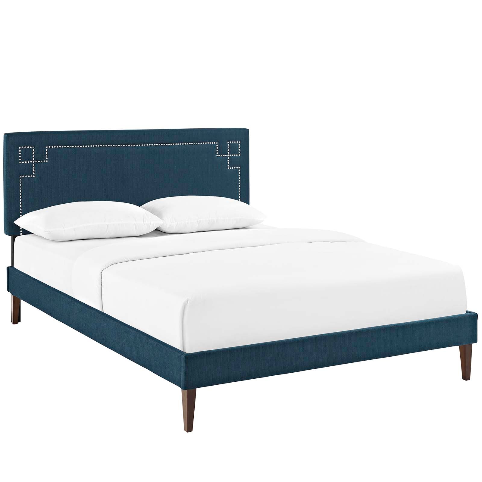 Ruthie Fabric Platform Bed W/ Squared Tapered Legs