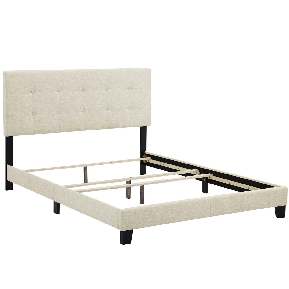 Amira Upholstered Fabric Bed - BUILDMYPLACE