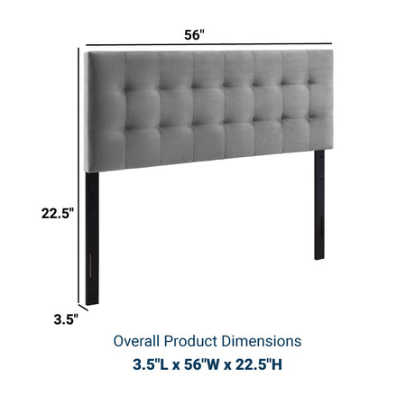 Modern Lily Biscuit Tufted Performance Velvet Headboard - Elevated Style Headboard - BUILDMYPLACE